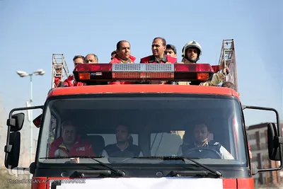 مراسم تشییع ۱۶آتش نشان شهید حادثه  پلاسکو