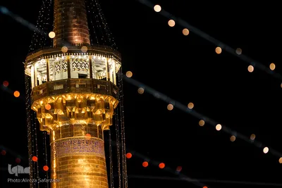 حرم مطهر رضوی در شب میلاد حضرت رضا(ع)