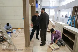 آماده سازی غرفه ایکنا در بیست و سومین نمایشگاه مطبوعات
