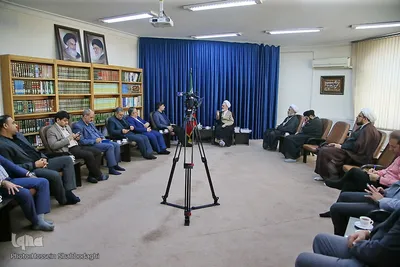 دیدار روح‌الله دهقانی فیروز‌آبادی، رئیس جهاددانشگاهی با آیت الله اعرافی، مدیر حوزه‌های علمیه کشور
