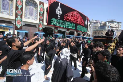 حضور دسته جات عزاداری در بین الحرمین در آستانه اربعین حسینی