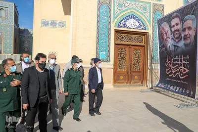 حضور سردار قاآنی در حرم مطهر حضرت احمد بن موسی شاهچراغ(ع)