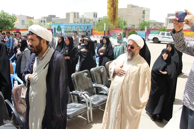 مراسم استقبال از خدام و پرچم رضوی در ملایر