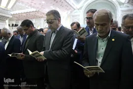  مراسم تجدید میثاق اعضای جهادگران دانشگاهی با آرمان‌های امام خمینی(ره)