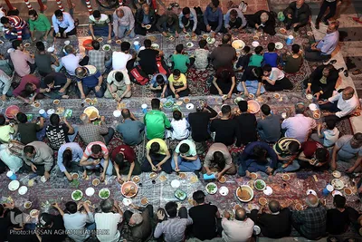 سفره افطاری هیئت حضرت ابوالفضل(ع) بلوار ابوذر تهران