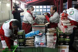 مراسم تحویل کمک‌های بشردوستانه آلمان برای سیل‌زدگان ایران