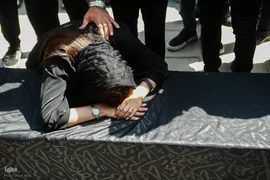  آیین تشییع پیکر زنده‌یاد بهروز رضوی، گوینده، مجری و بازیگر پیشکسوت صدا و سیما در مسجد بلال 