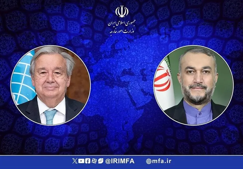 گفتگوی وزیر امور خارجه کشورمان با دبیرکل سازمان ملل