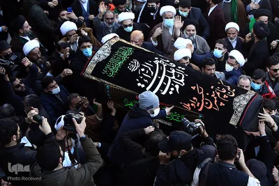 مراسم تشییع پیکر مرجع فقید شیعه، آیت‌الله‌ لطف‌الله صافی‌گلپایگانی (ره) در شهر مقدس قم