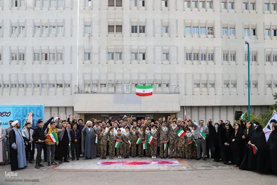 زنجیره انسانی دانش آموزان و کادر درمان تبریز در حمایت از مظلومان غزه‎