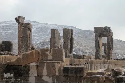نمای برفی میراث فرهنگی شیراز