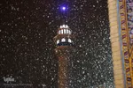 اولین برف زمستانی در قم