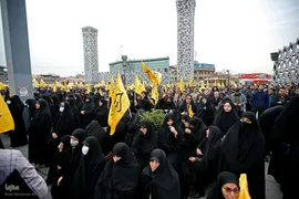 تشییع پیکر شهید سیدرضی در میدان امام حسین(ع)