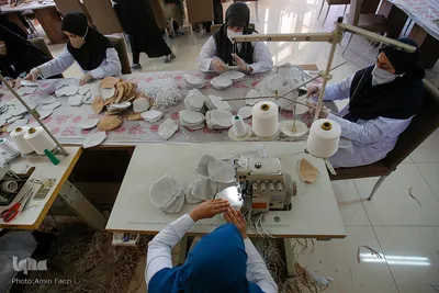 تلاش گروه های جهادی و مردمی شیراز در تولید ماسک