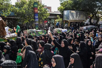 تشییع نمادین شهدای کربلا توسط قوم بنی اسد در قزوین⁩