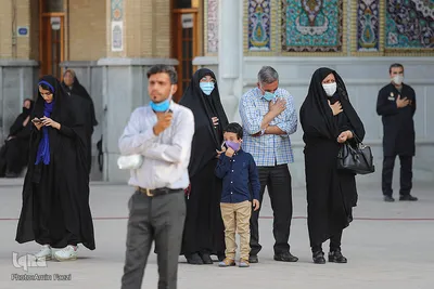 آیین تعویض پرچم حرم مطهر حضرت شاهچراغ(ع) شیراز