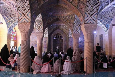 گردشگران نوروزی در مسجد نصیرالملک‎‎