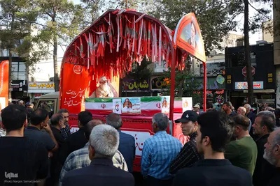 مراسم تشییع پیکر شهیدان مصطفی امینی و عبدالحسین شیخ‌کوپایی