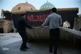 برپایی خیمه عزا در امامزاده موسی مبرقع(ع)
